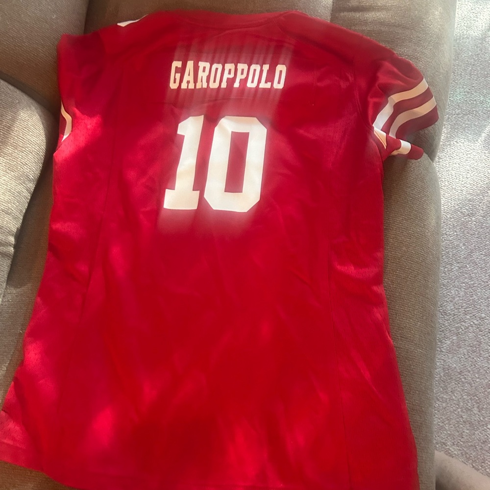 Red Football Jersey with Number 10